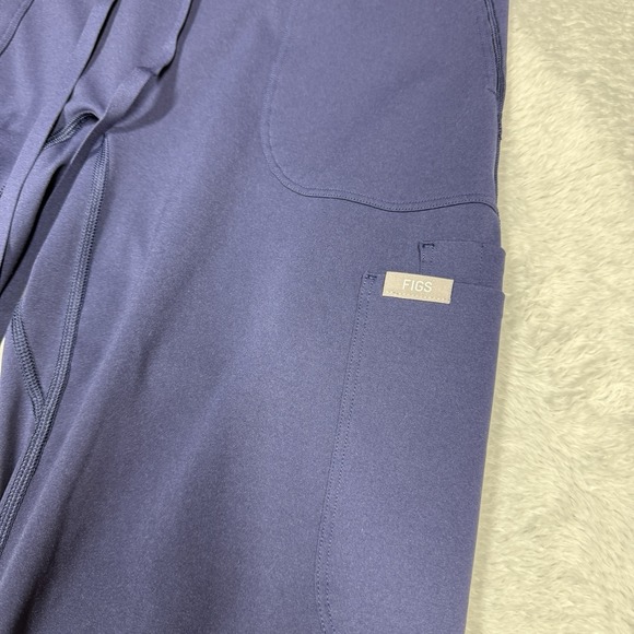 Figs High Waisted Navy Flare Seville Scrublegging Scrub Pant Large 1000042 - Picture 4 of 14